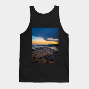 Summer Sunset Sea Rocks Nature Italy Tank Top